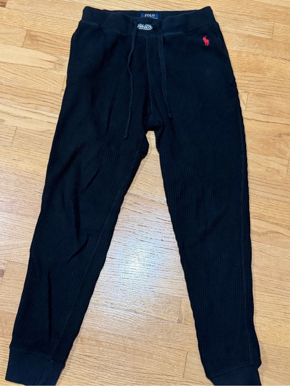 Polo by Ralph Lauren Black Jogger Pants with Red Pony